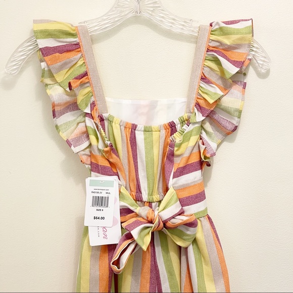 BONNIE JEAN Multi Striped Flare Jumpsuit - Picture 3 of 10